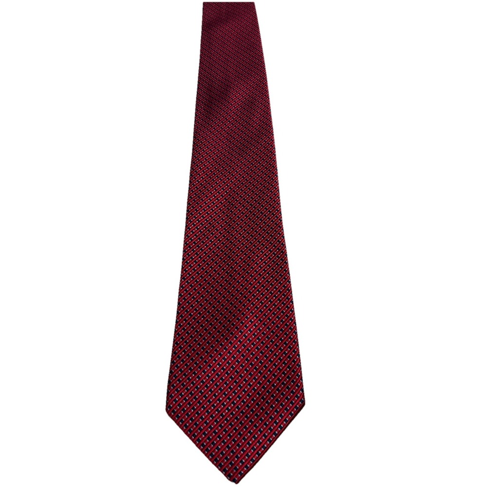 Tommy Hilfiger Men's Necktie Red Blue 58" L x 3‎ 1/2" W 100% Silk EUC